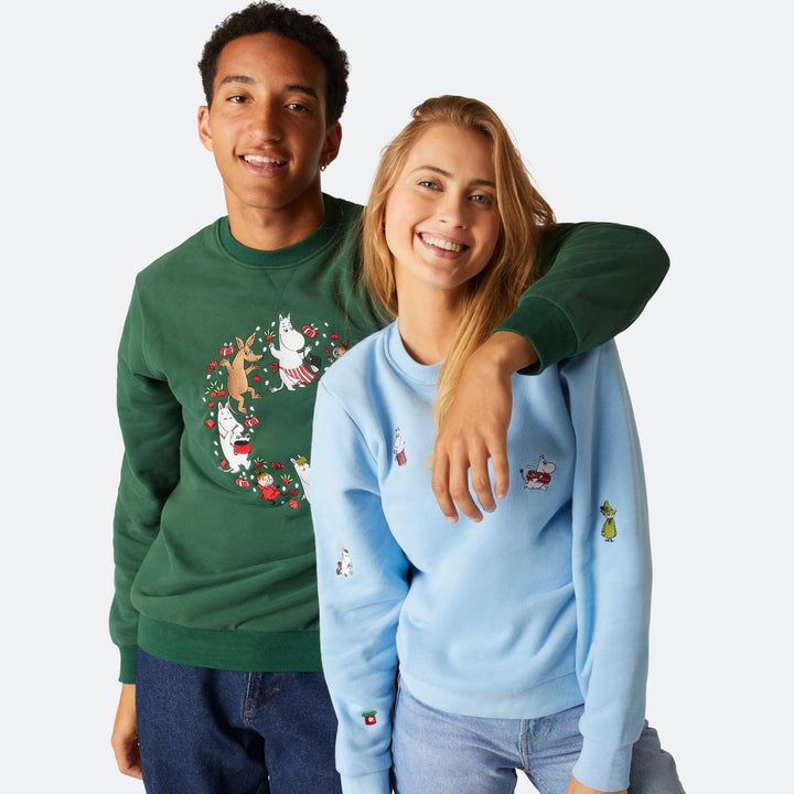 Blå Mumi Julesweatshirt Dame