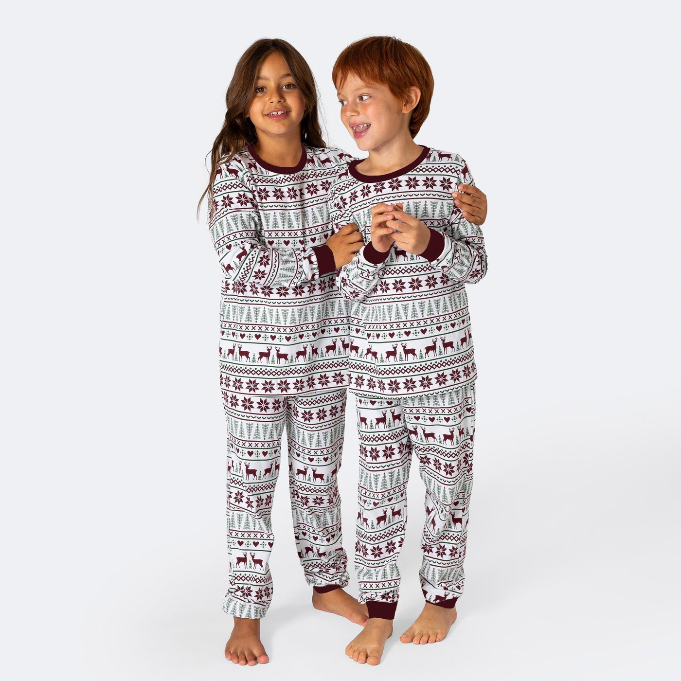 Vintermønstret Hvid Pyjamas Børn