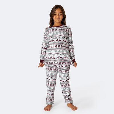 Vintermønstret Hvid Pyjamas Børn