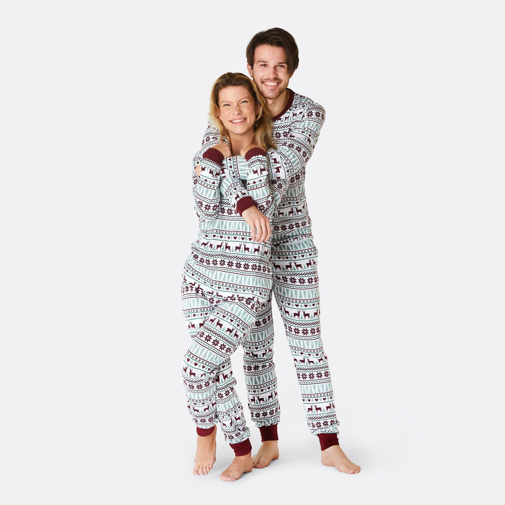 Vintermønstret Hvid Pyjamas Dame