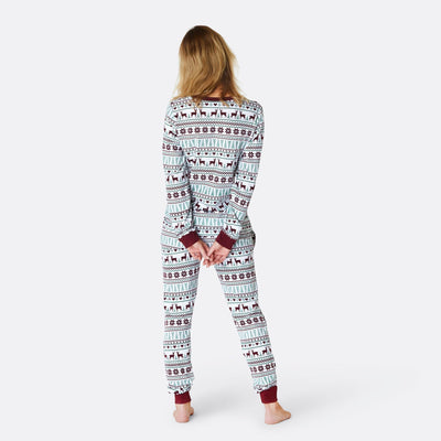 Vintermønstret Hvid Pyjamas Dame