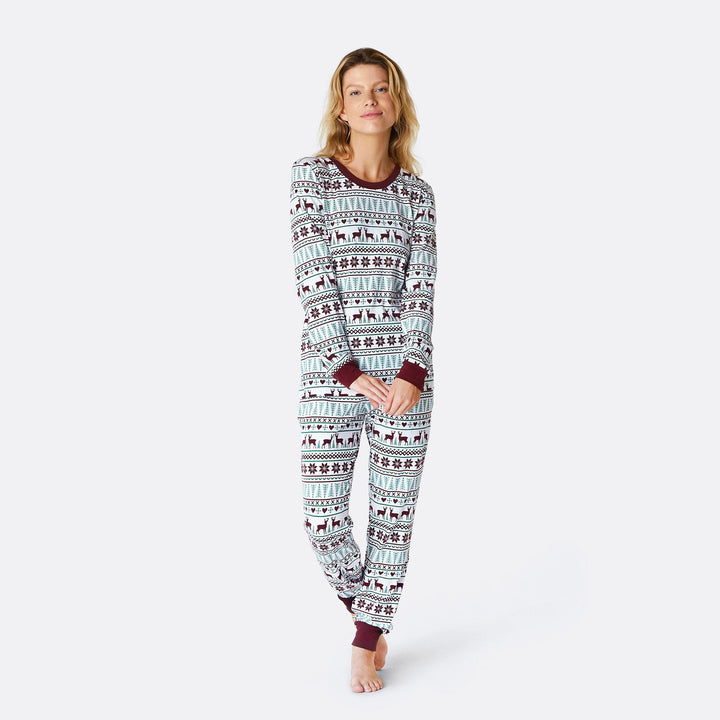 Vintermønstret Hvid Pyjamas Dame
