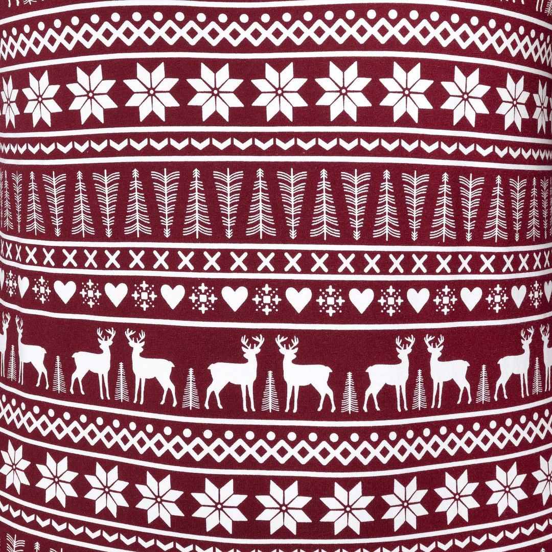 Vintermønstret Vinrød Pyjamas Børn